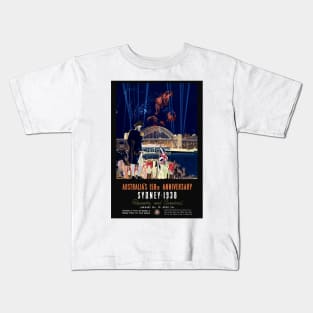 Australia 150th Anniversary Vintage Poster 1938 Kids T-Shirt